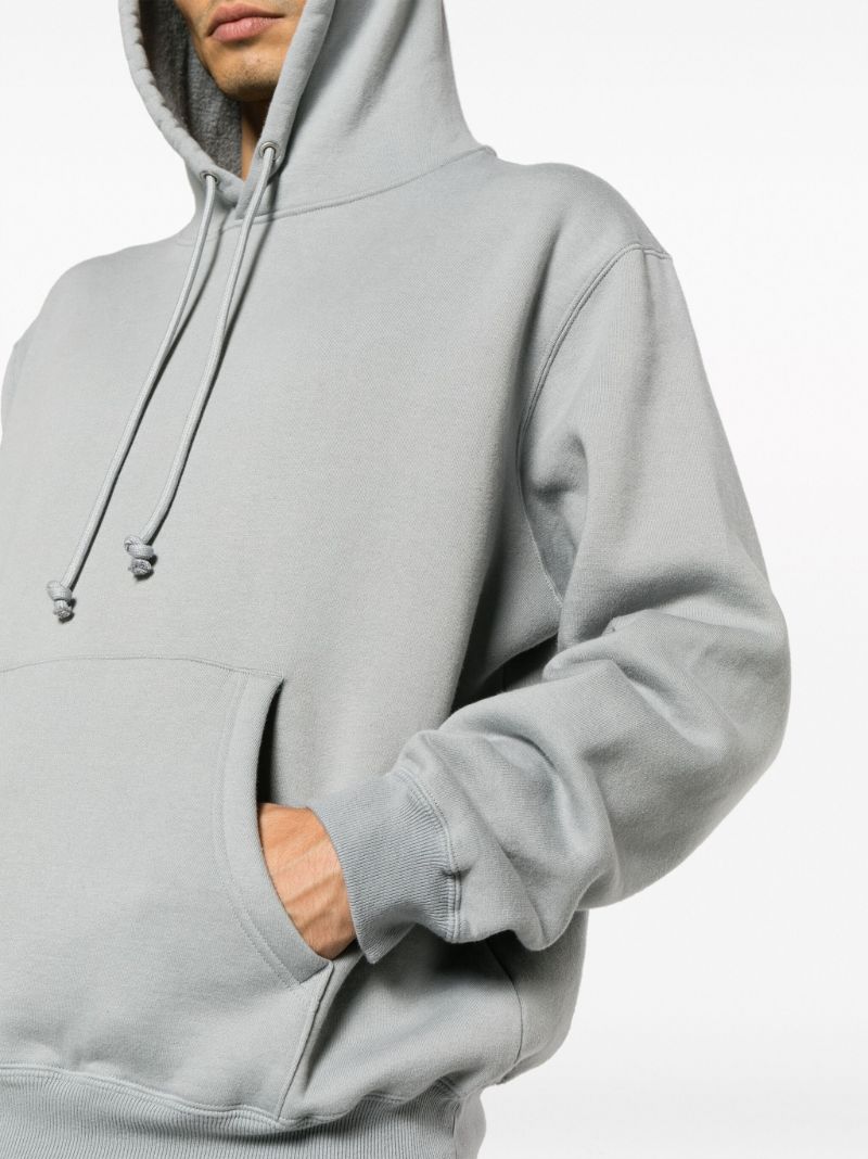 Grey Drawstring Cotton Hoodie