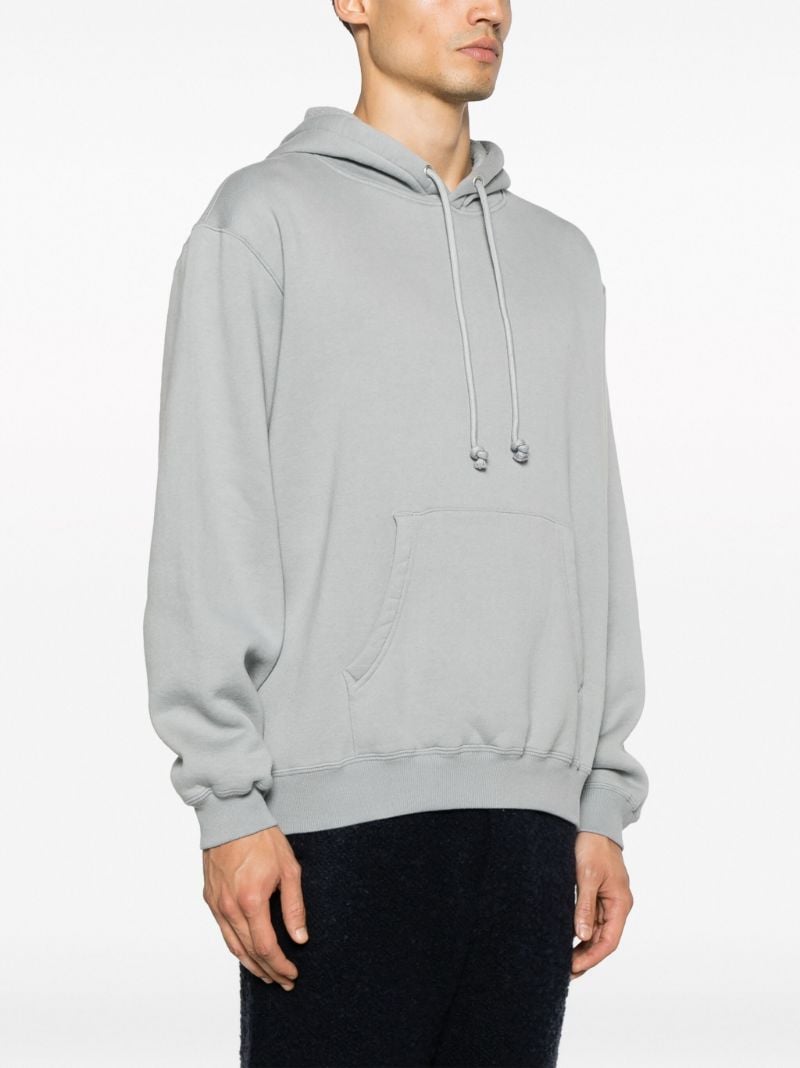 Grey Drawstring Cotton Hoodie