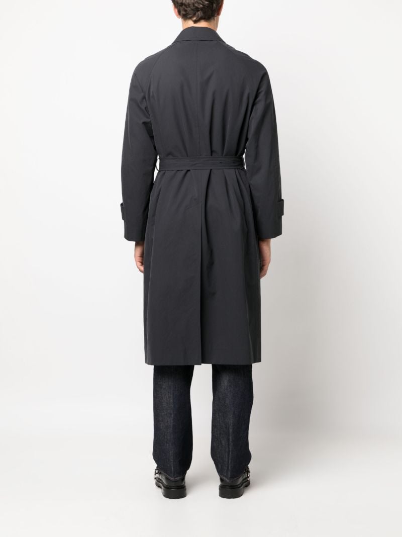 Black Belted Cotton Trench Coat