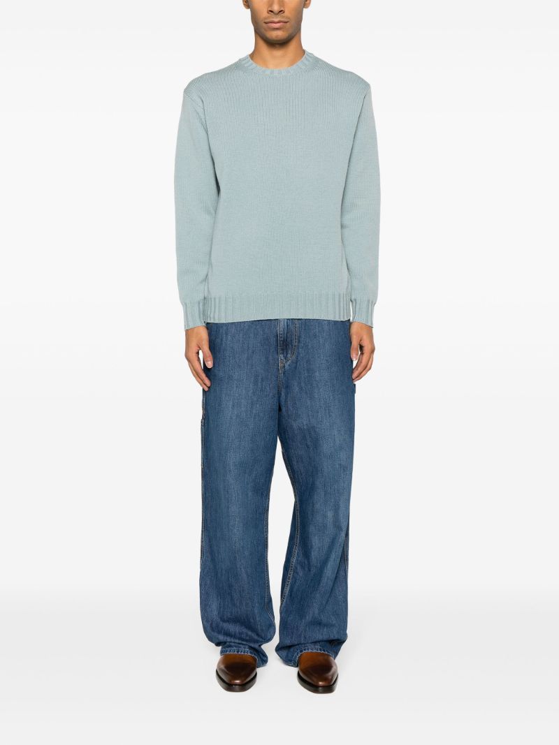 Blue Merino-wool Sweater