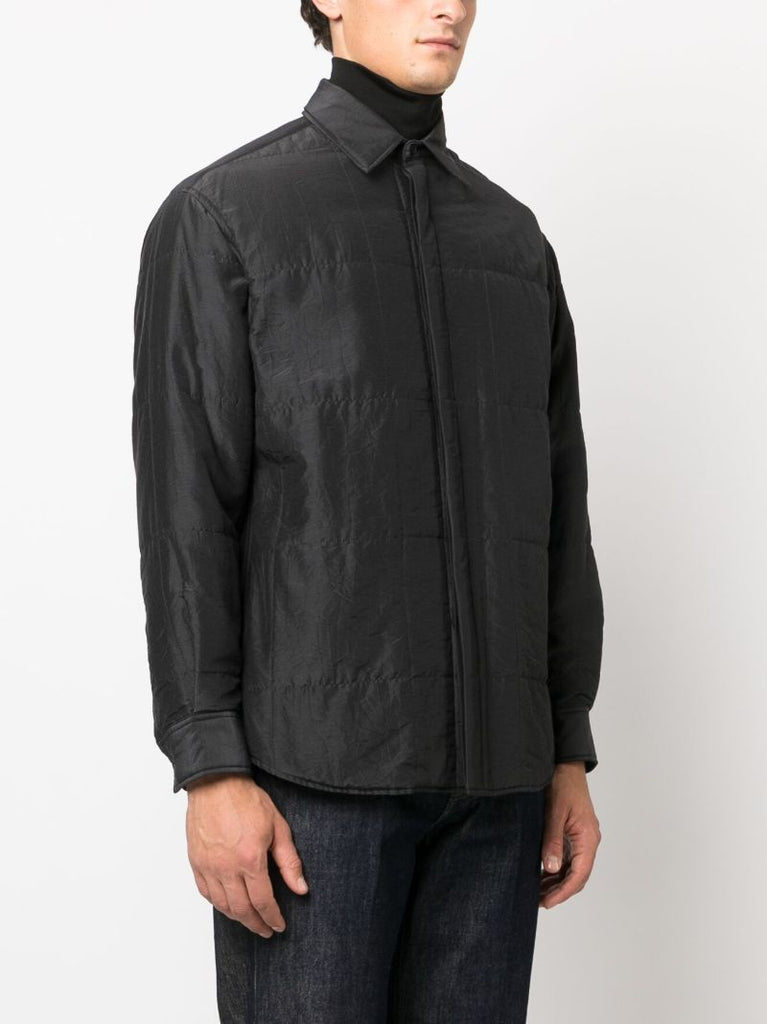 Black Quilted Overshirt
