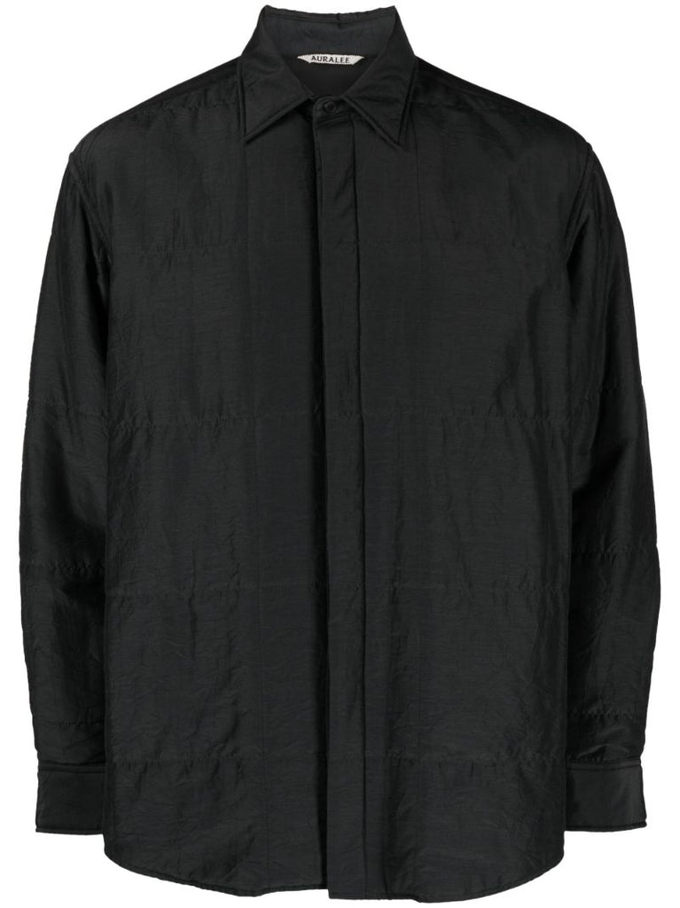 Black Quilted Overshirt
