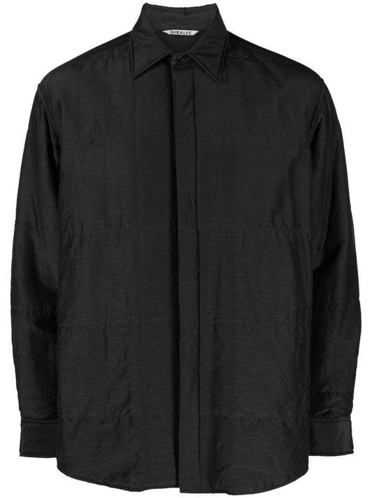 Black Quilted Overshirt