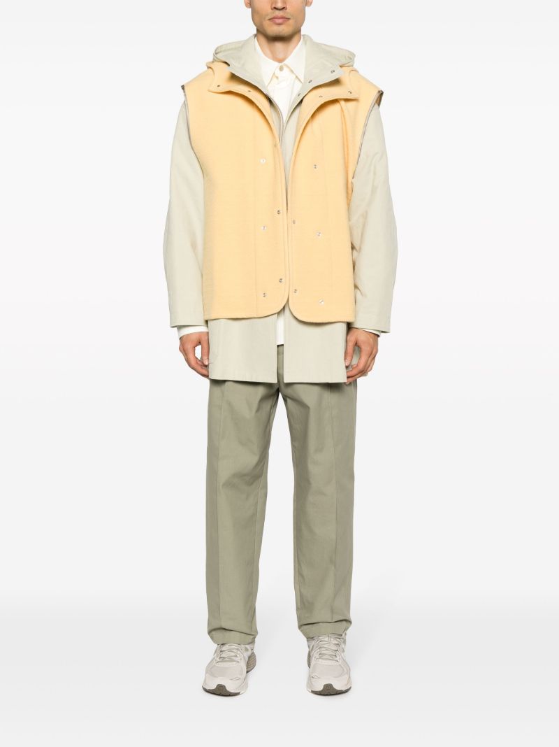 Neutral Washed Cotton Hooded Coat