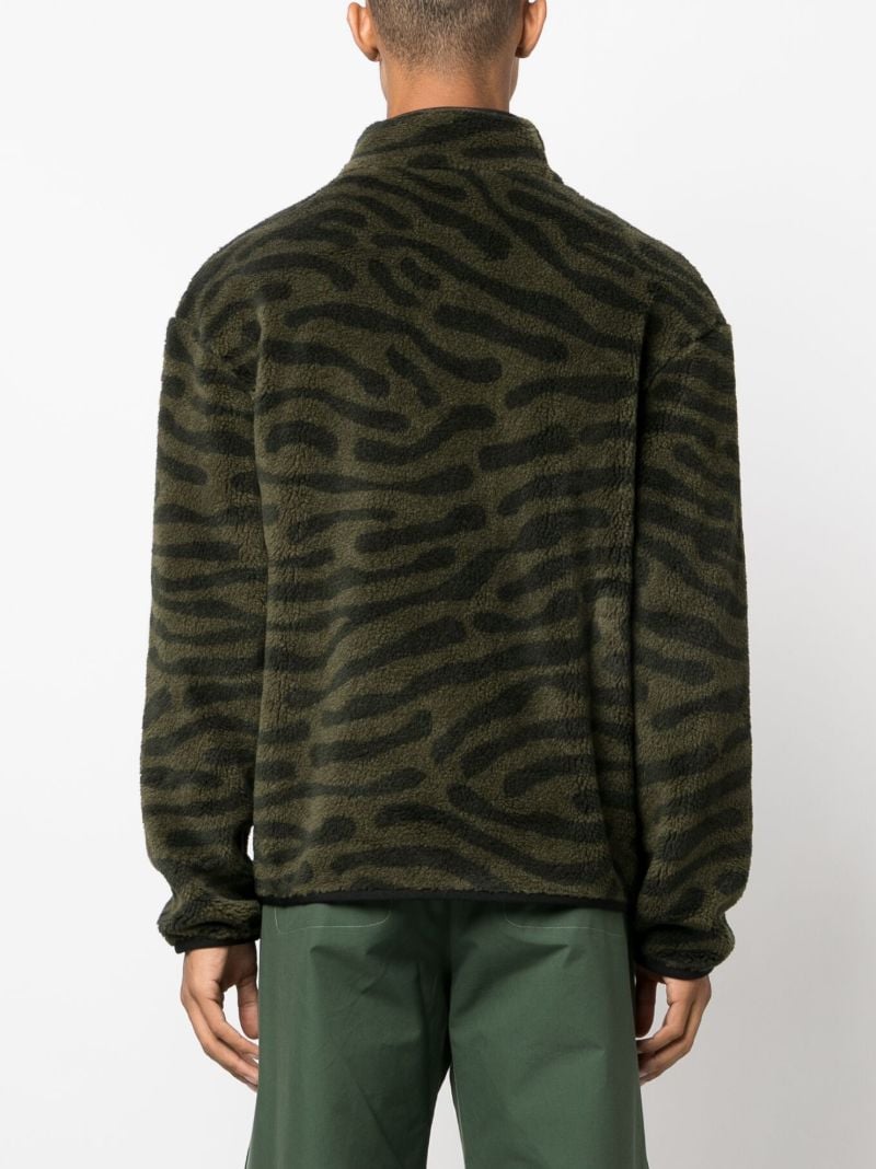 X Salehe Bembury Green Zip-up Fleece Sweatshirt