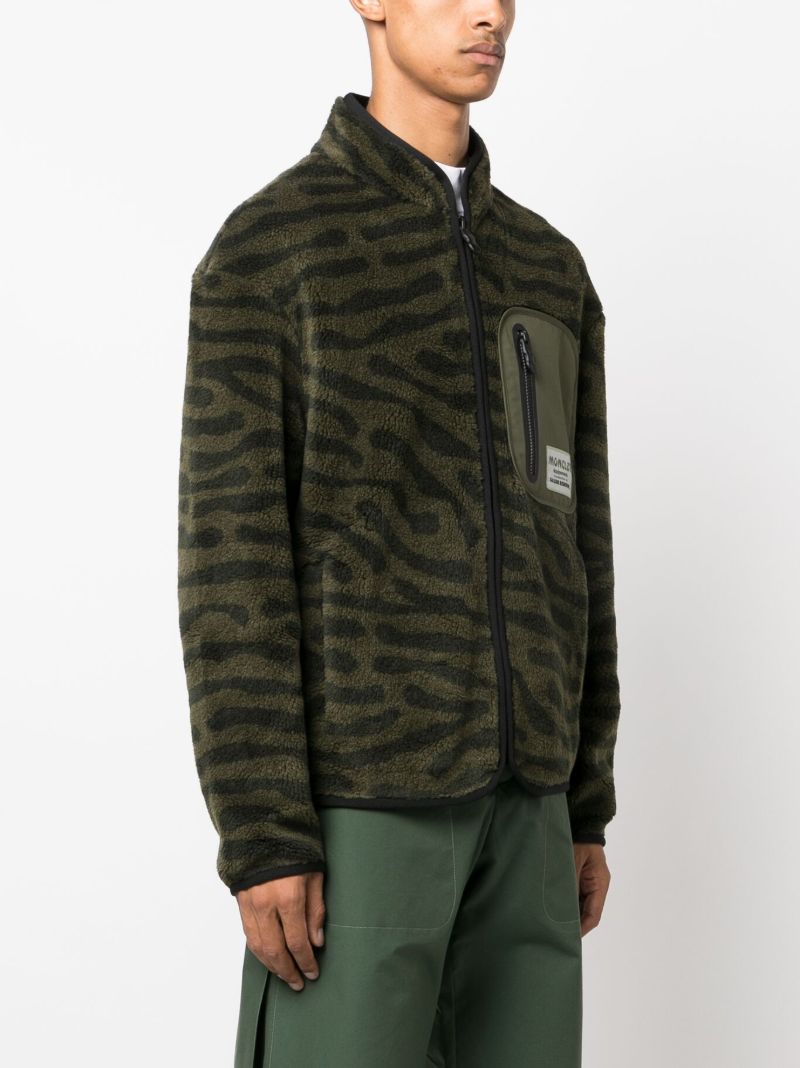 X Salehe Bembury Green Zip-up Fleece Sweatshirt
