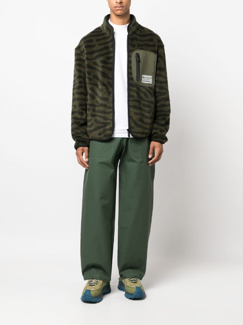 X Salehe Bembury Green Zip-up Fleece Sweatshirt