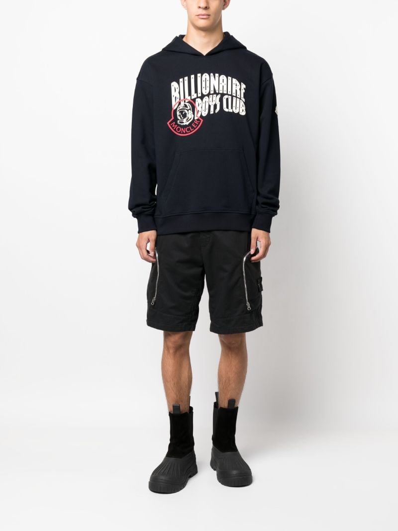 X  Billionaire Boys Club Blue Logo-print Hoodie