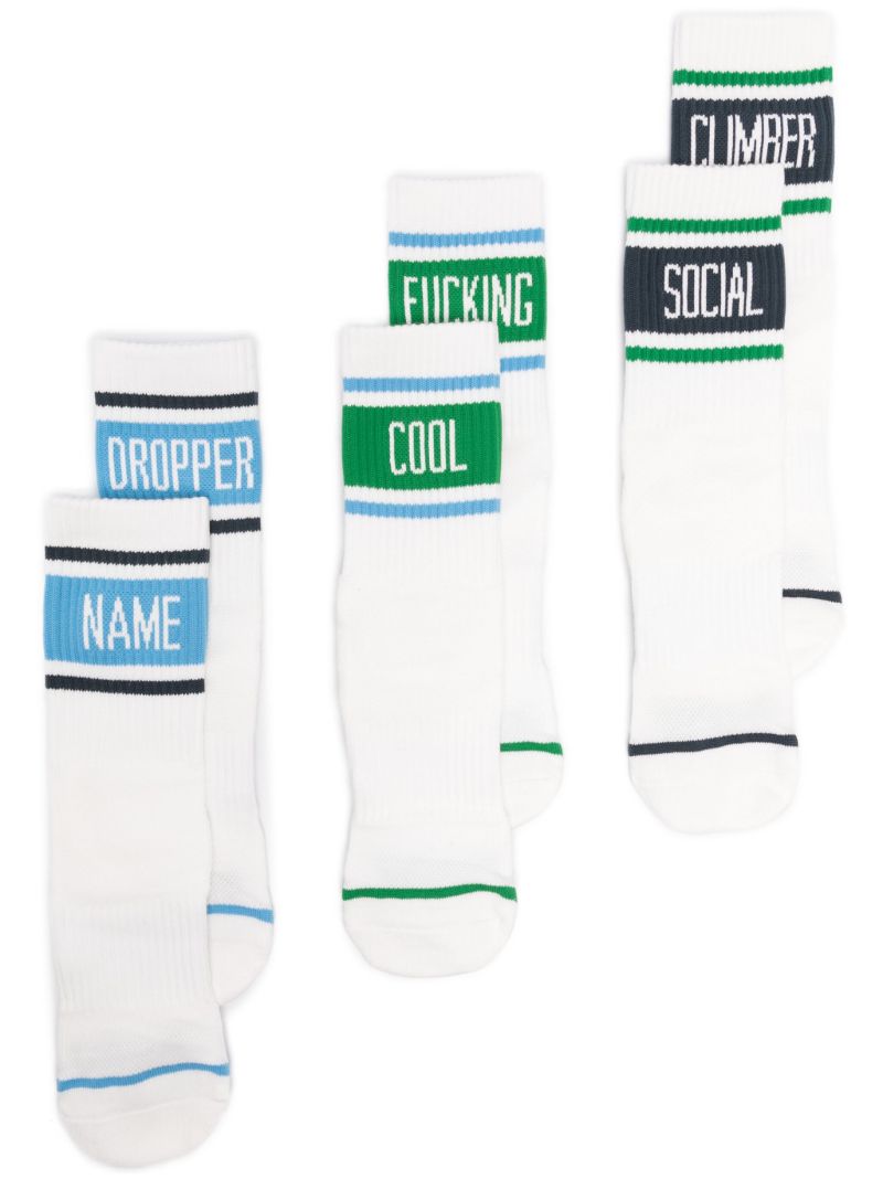 Multicoloured Adya Ribbed-knit Socks