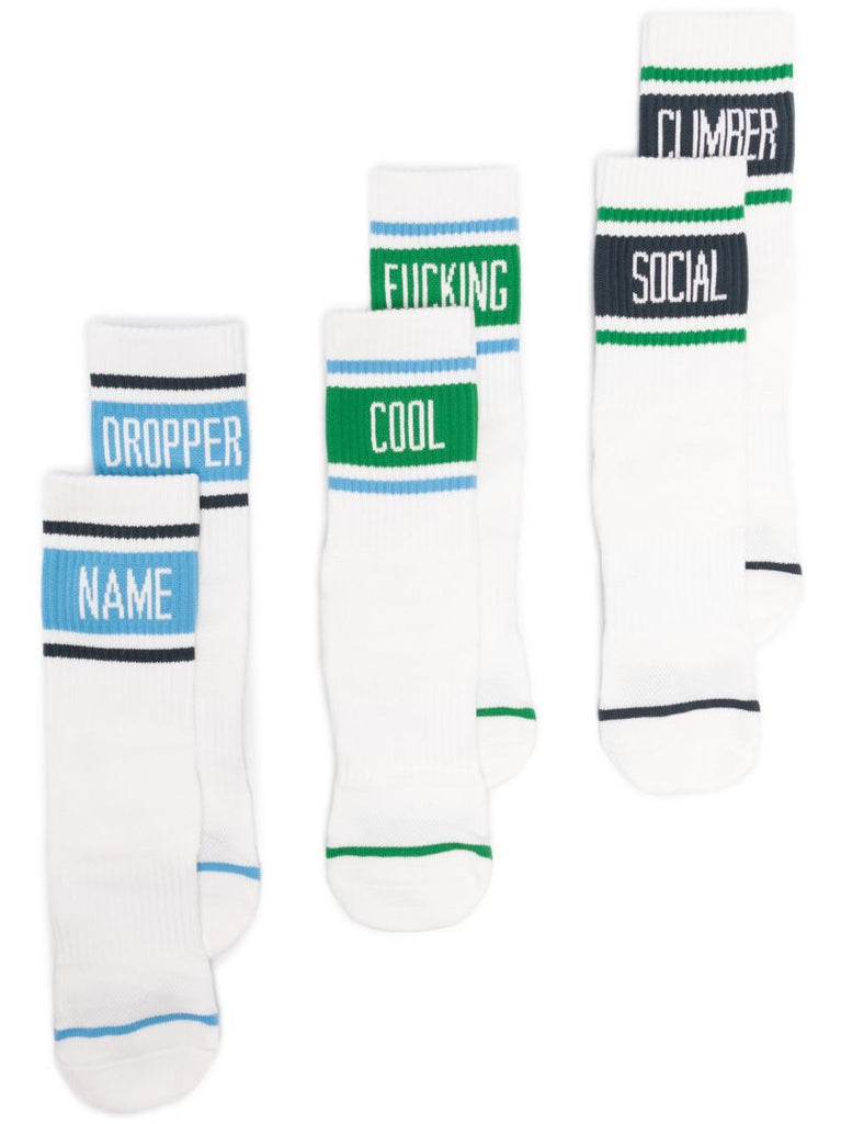 Multicoloured Adya Ribbed-knit Socks
