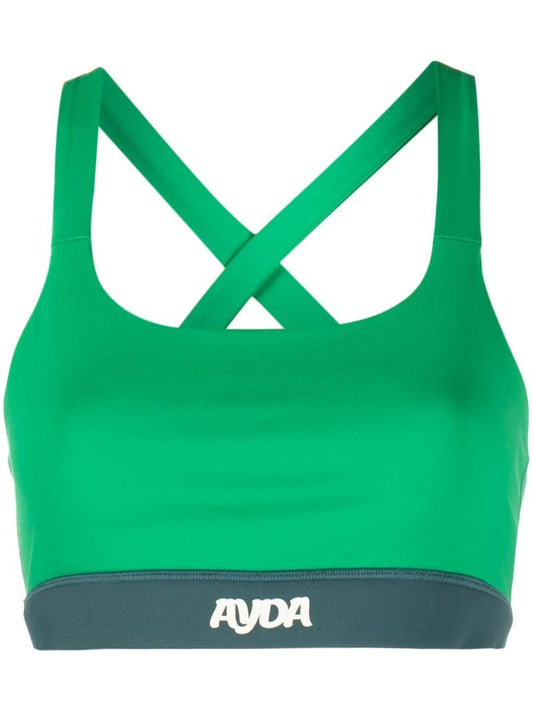 Green Volley Sports Bra