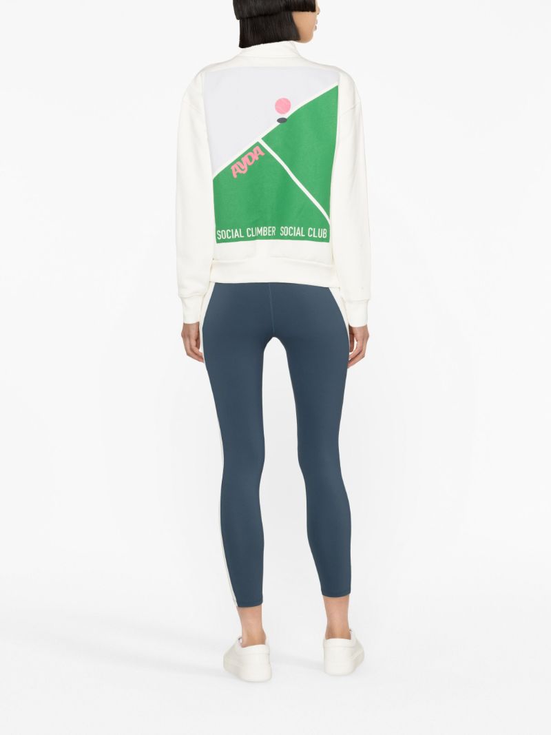 White Chloe Zip-up Sweatshirt