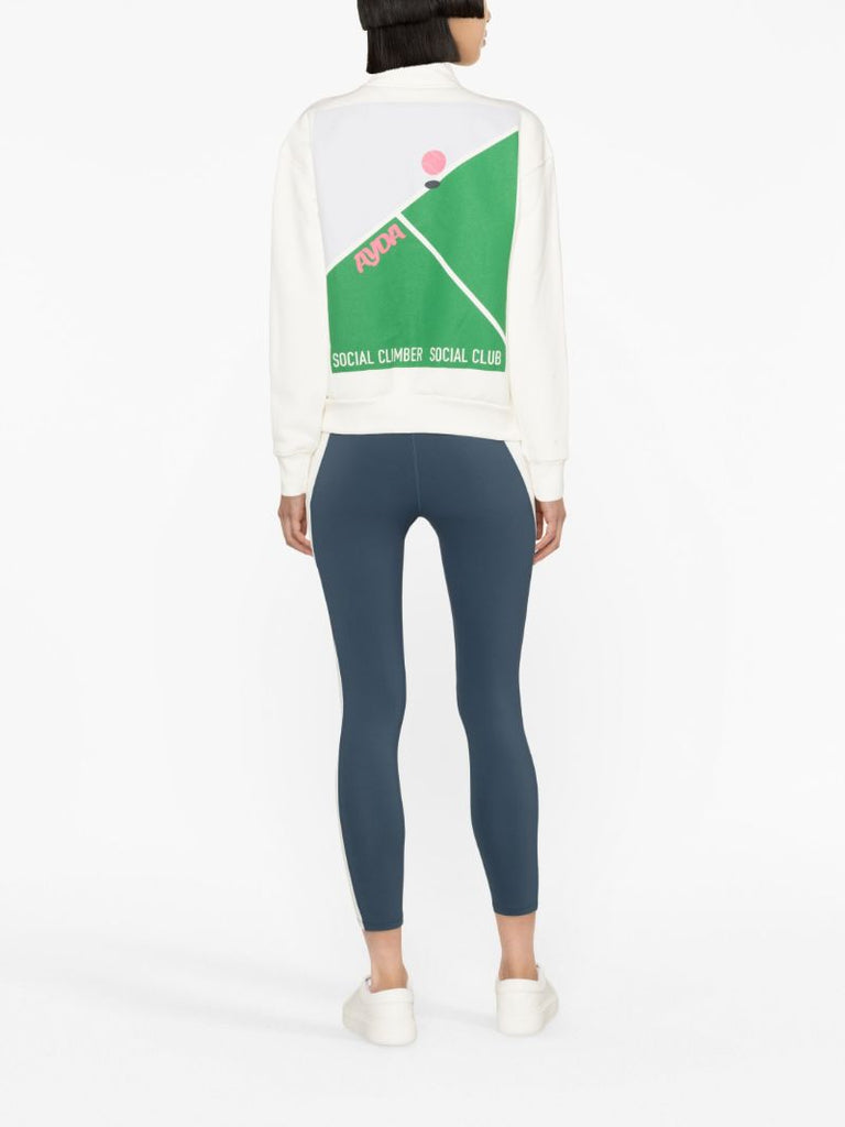 White Chloe Zip-up Sweatshirt