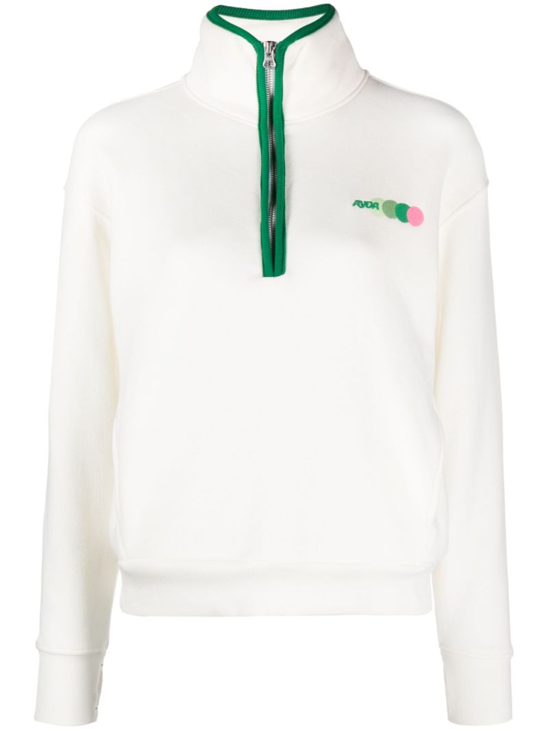 White Chloe Zip-up Sweatshirt