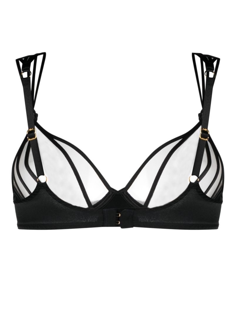 Black Ozara Mesh Panelled Bra