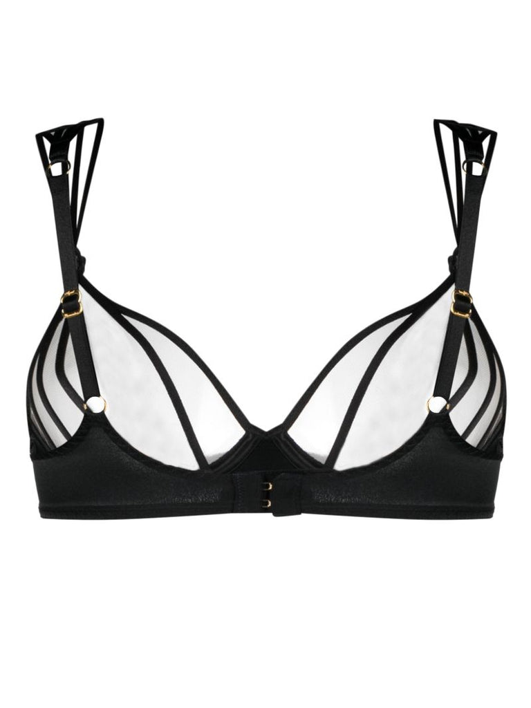 Black Ozara Mesh Panelled Bra