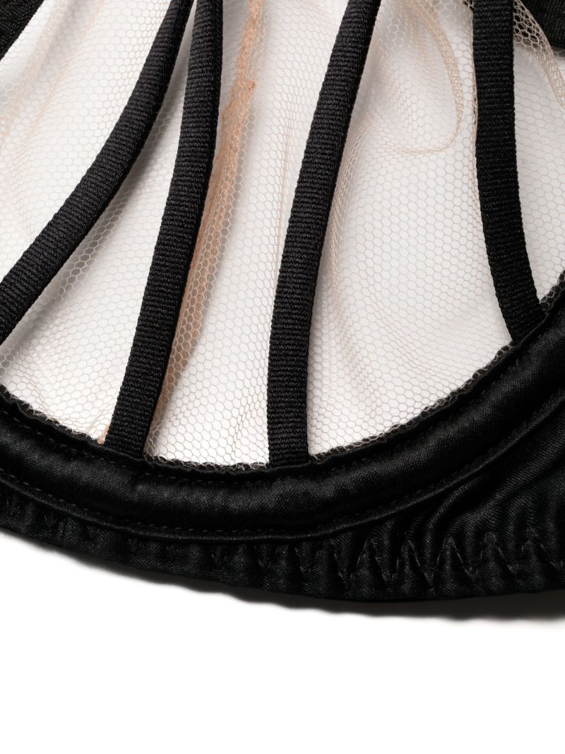 Black Ozara Mesh Panelled Bra
