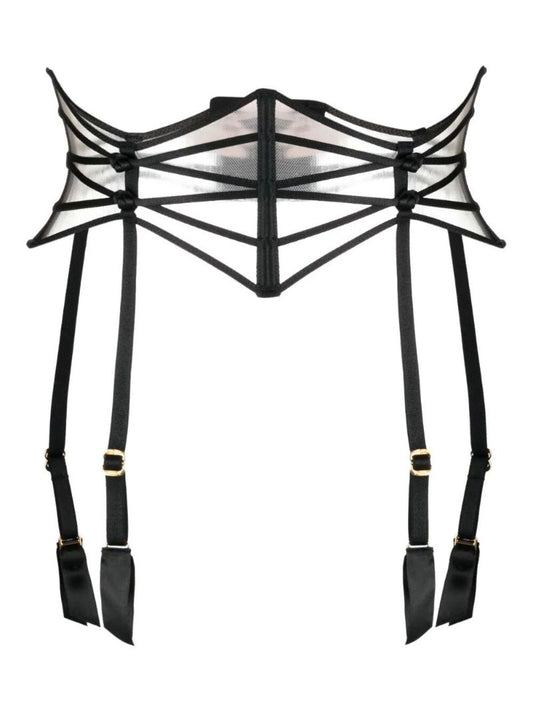 Black Ozara Tulle Suspender Belt