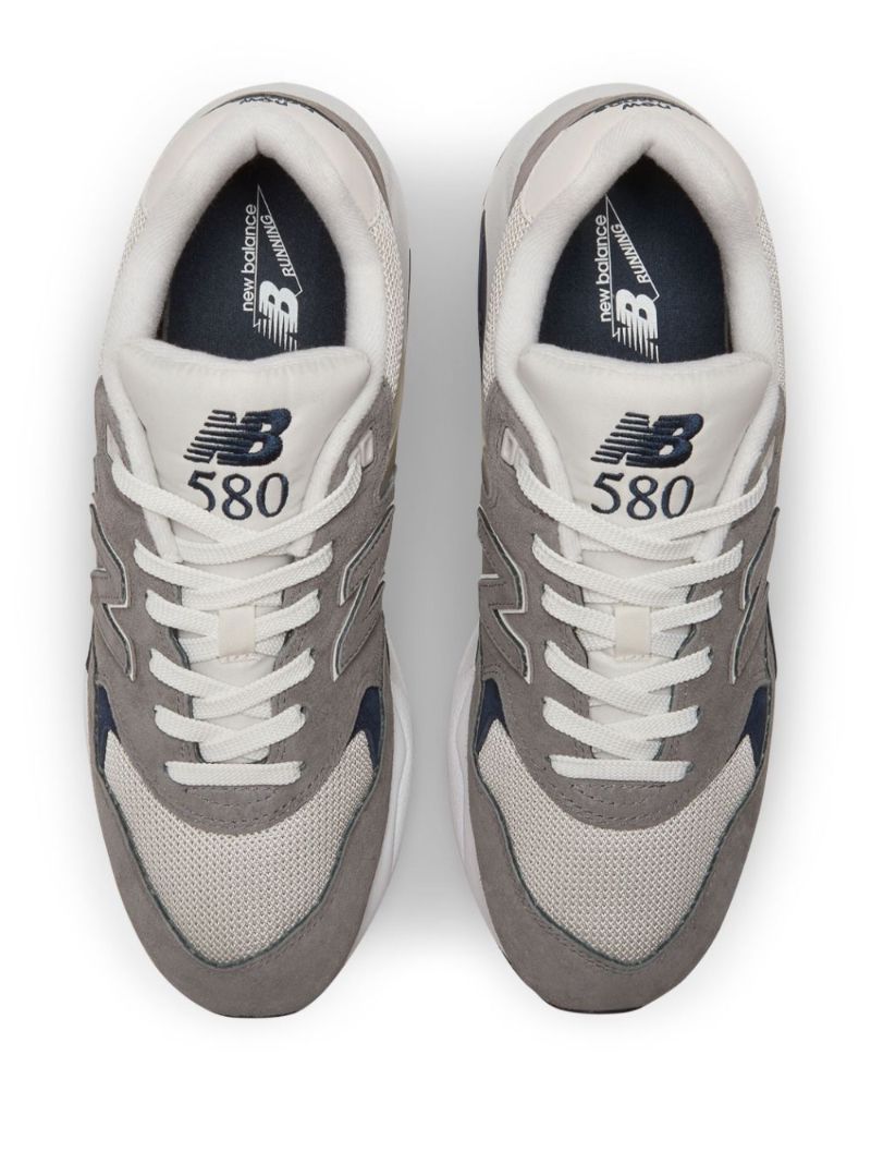 Grey 580 Leather Sneakers