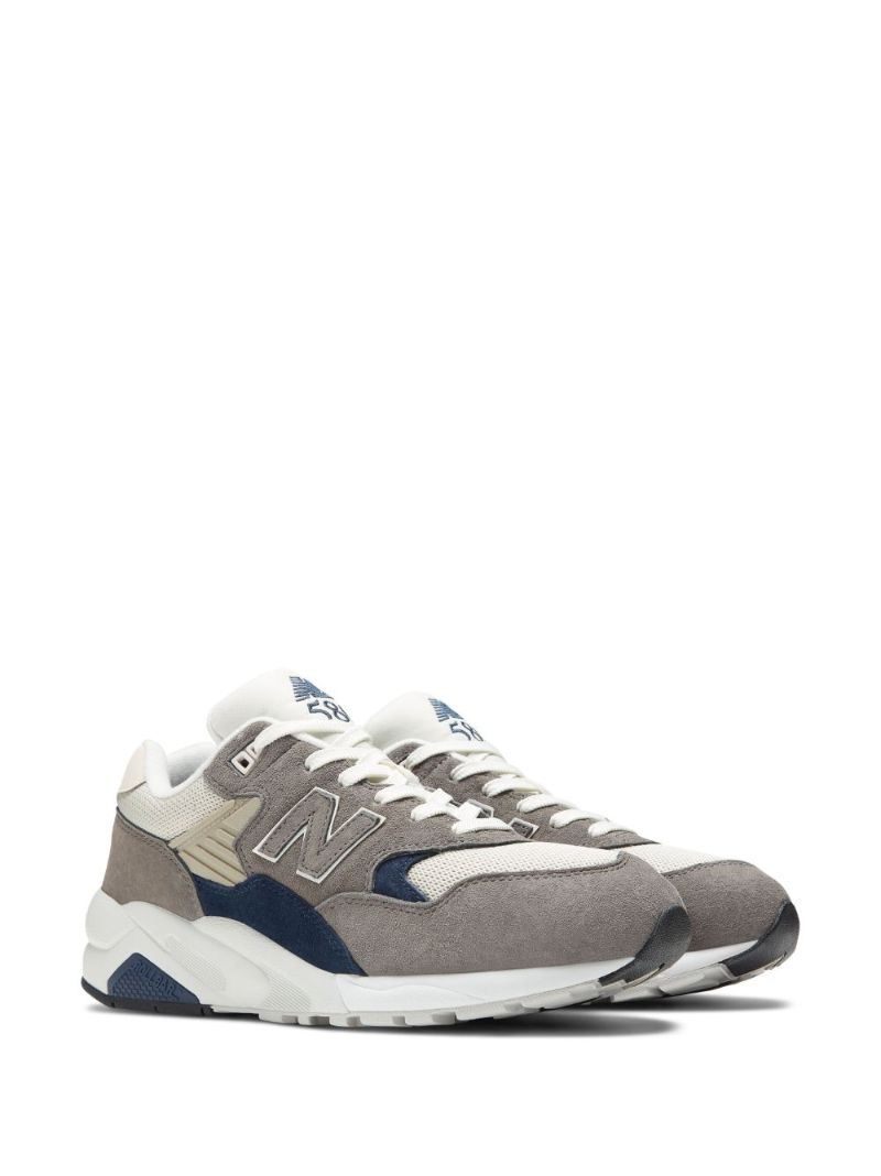 Grey 580 Leather Sneakers