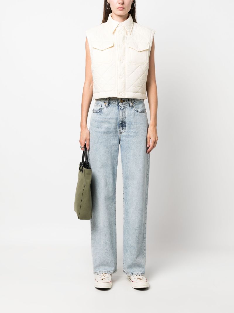 Neutral Quilted Cropped Gilet
