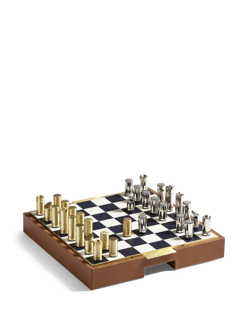 Brown Fowler Chess and Checkers Game Set