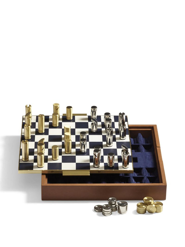 Brown Fowler Chess and Checkers Game Set