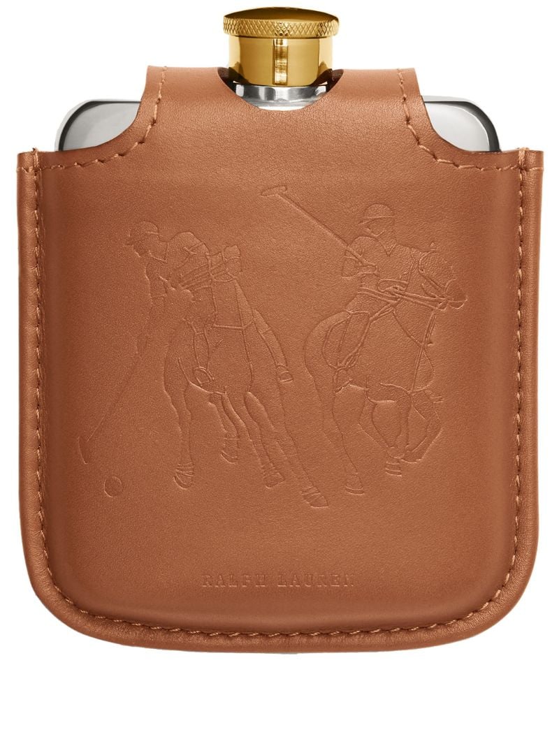 Brown Garrett Leather Flask