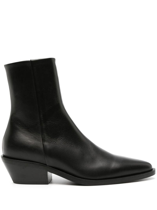 Black Hudson Leather Ankle Boots