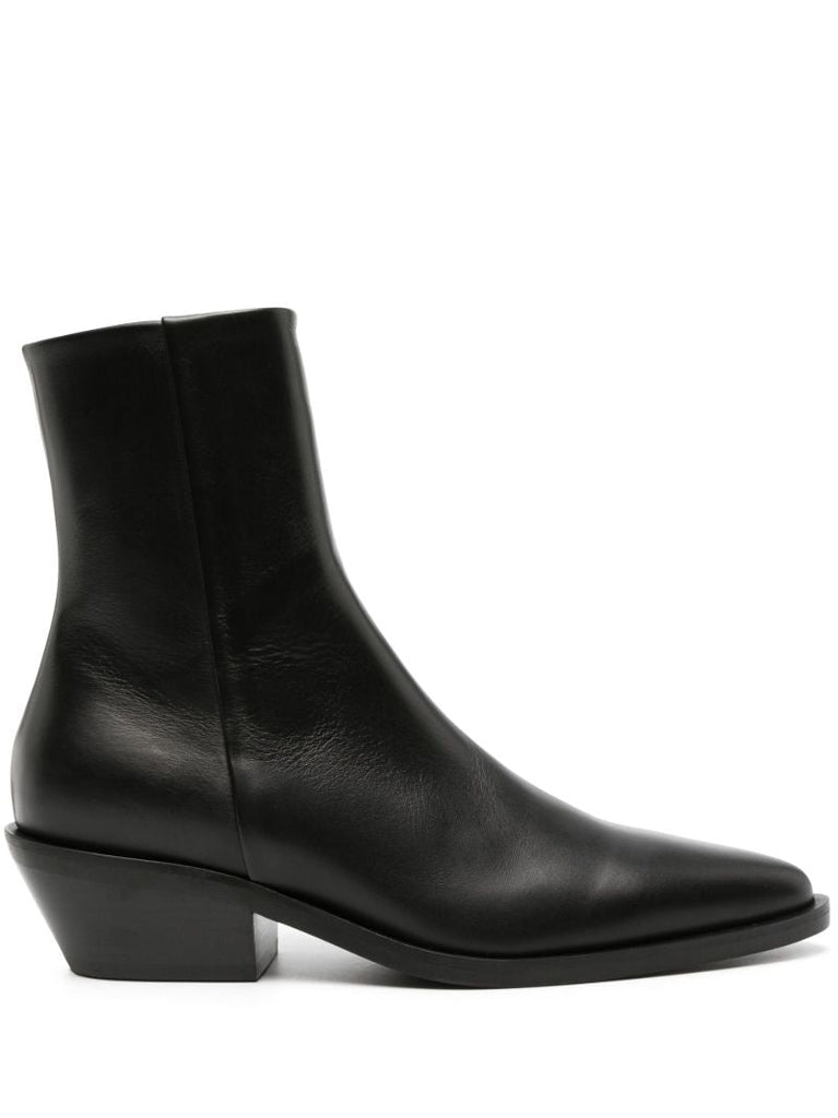 Black Hudson Leather Ankle Boots