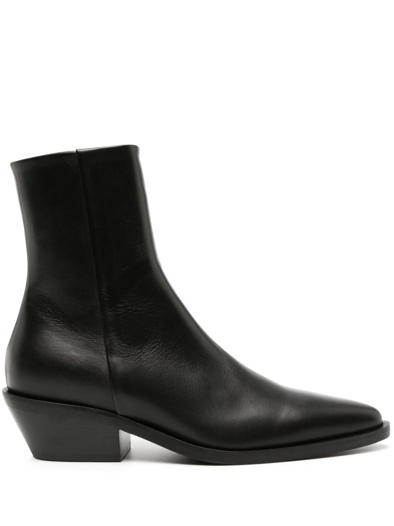 Black Hudson Leather Ankle Boots