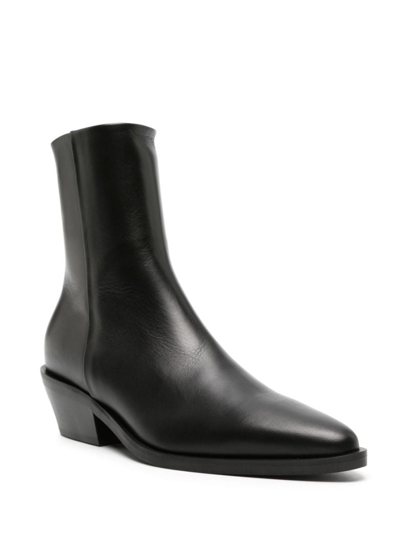 Black Hudson Leather Ankle Boots
