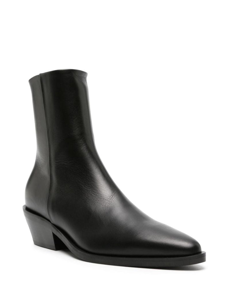 Black Hudson Leather Ankle Boots