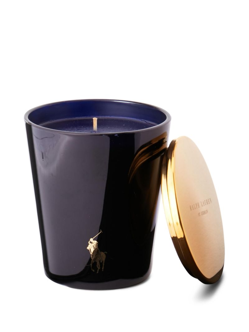 Blue Round Hill Candle