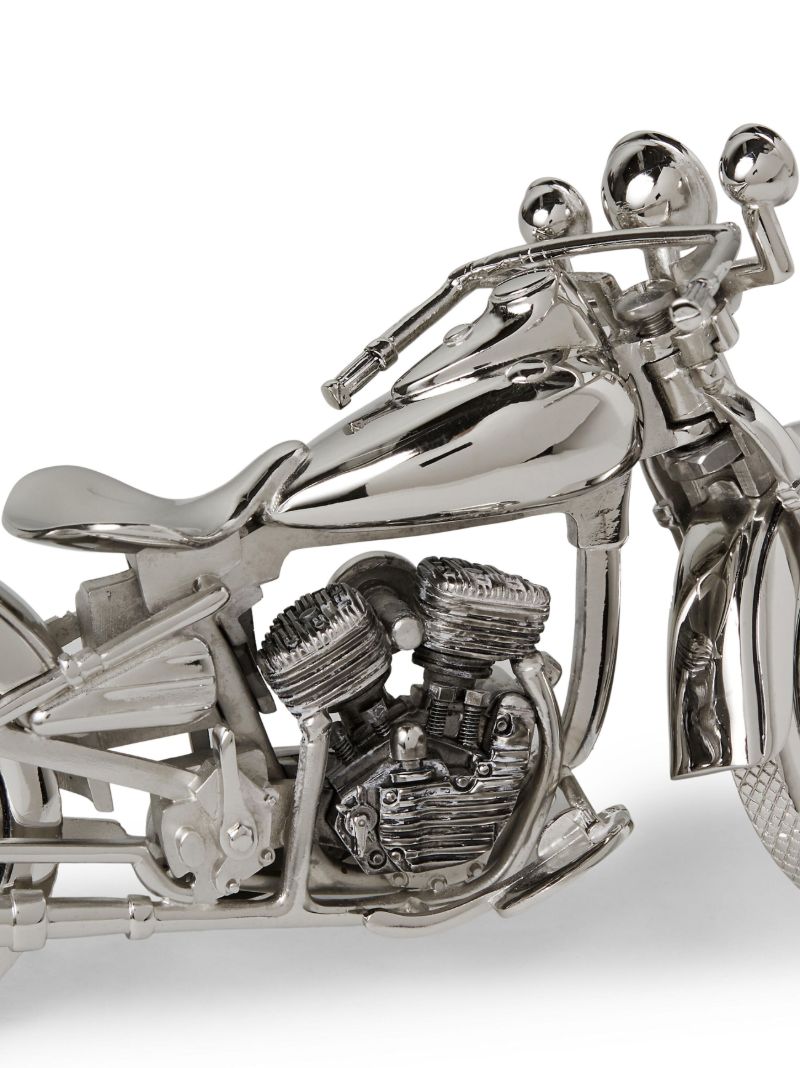 Silver-tone Ely Motorcycle