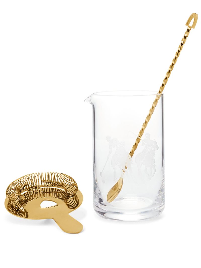 Garrett Gold-tone Mixing Glass Set