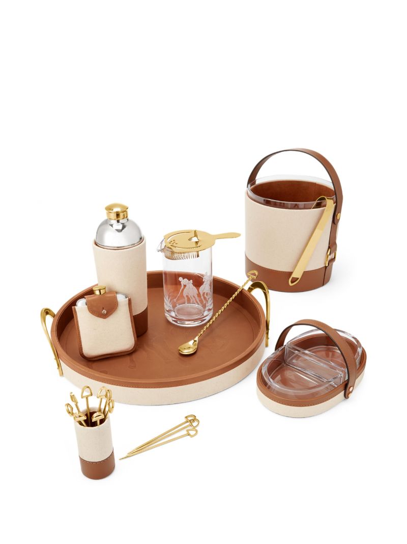 Garrett Gold-tone Mixing Glass Set