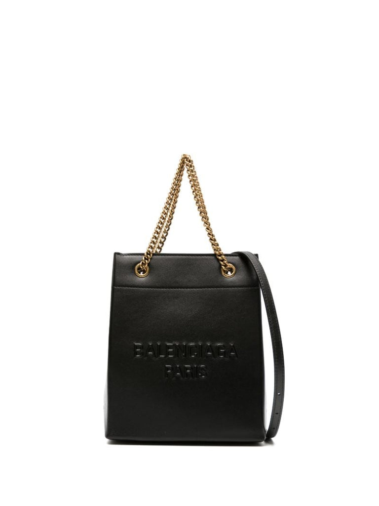 Black Duty Free Leather Tote Bag