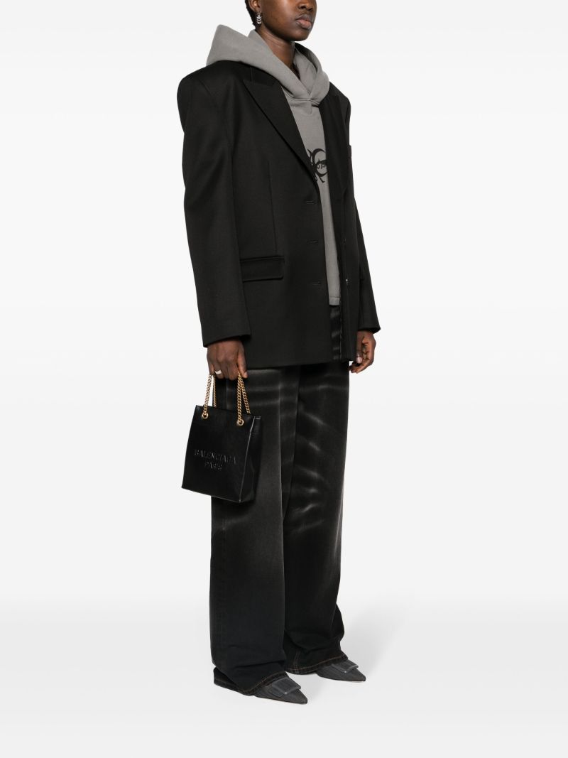 Black Duty Free Leather Tote Bag