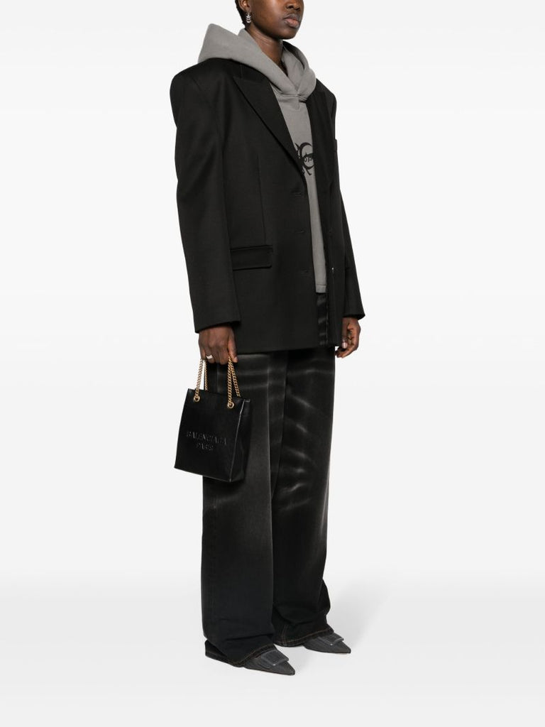 Black Duty Free Leather Tote Bag