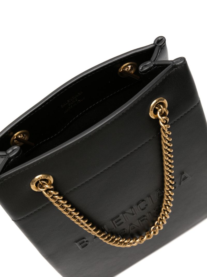 Black Duty Free Leather Tote Bag
