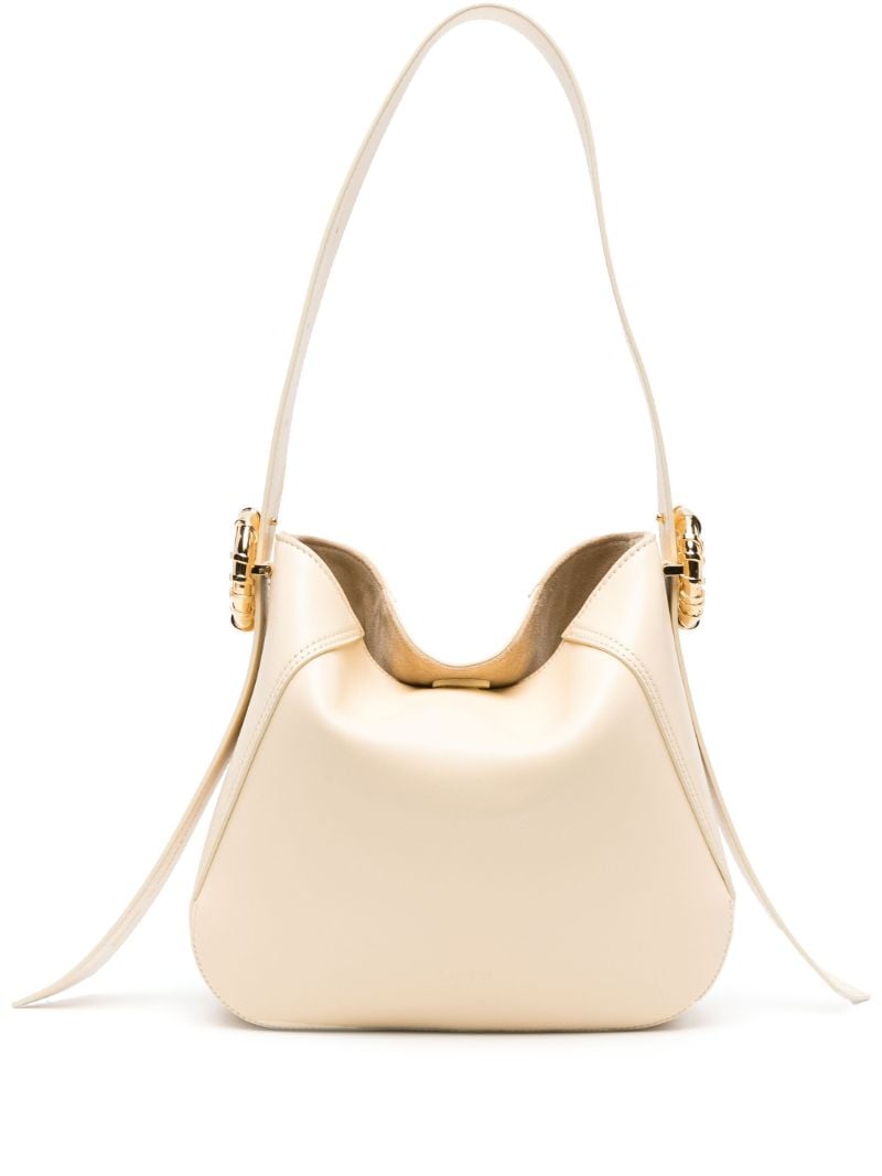Neutral MÃ_x0083_Â©lodie Leather Shoulder Bag