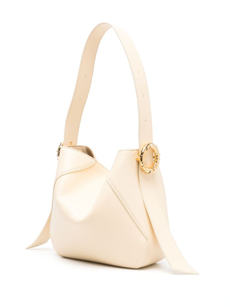 Neutral MÃ_x0083_Â©lodie Leather Shoulder Bag