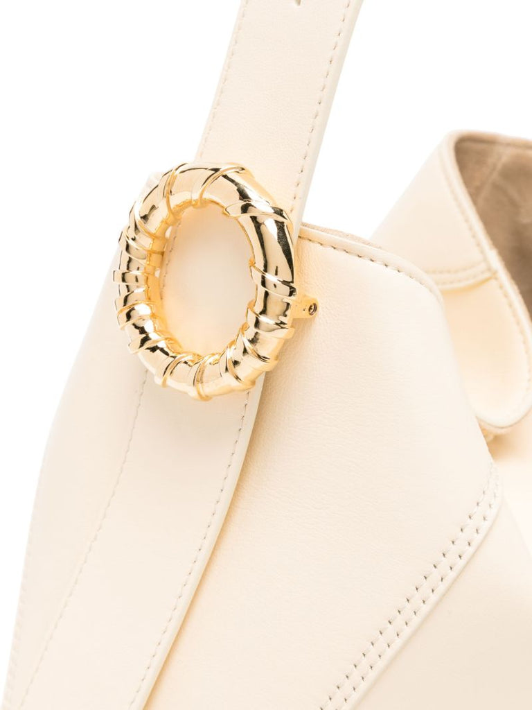 Neutral MÃ_x0083_Â©lodie Leather Shoulder Bag