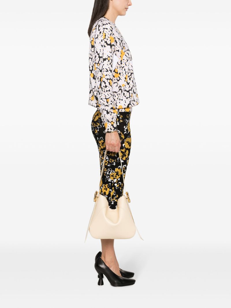 Neutral MÃ_x0083_Â©lodie Leather Shoulder Bag