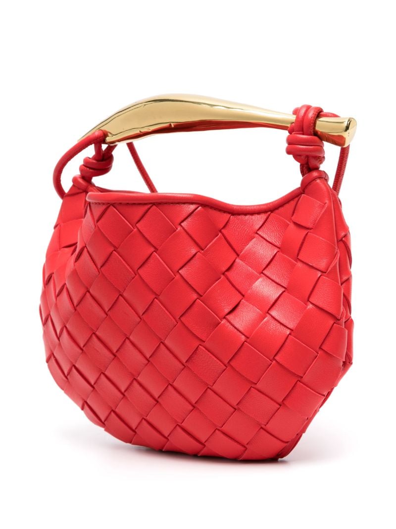 Red Mini Sardine Leather Cross Body Bag