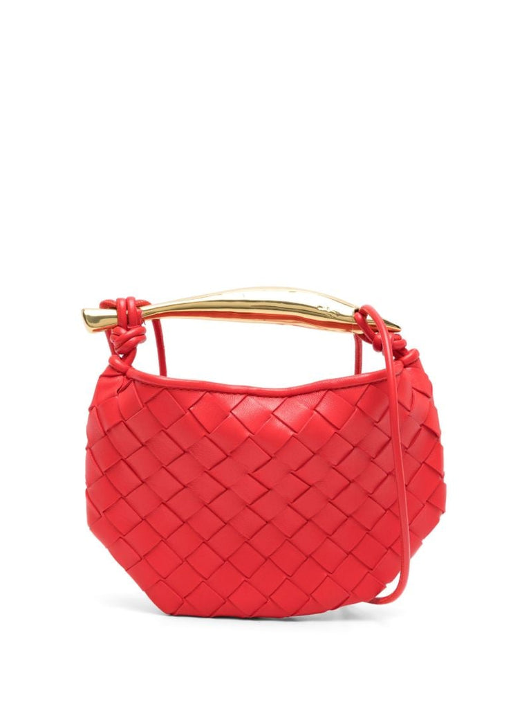 Red Mini Sardine Leather Cross Body Bag