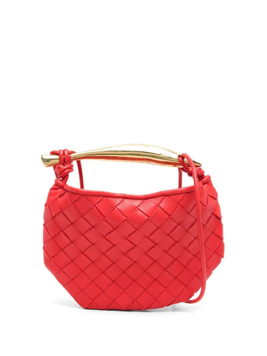 Red Mini Sardine Leather Cross Body Bag