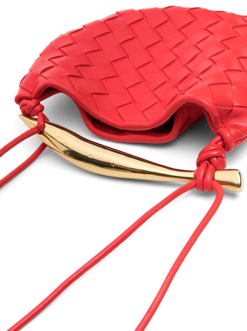 Red Mini Sardine Leather Cross Body Bag