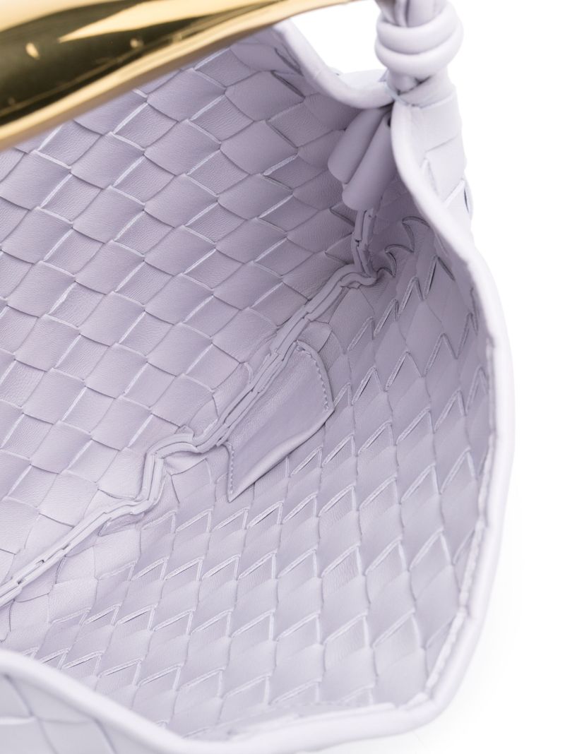 Purple Sardine Leather Top Handle Bag
